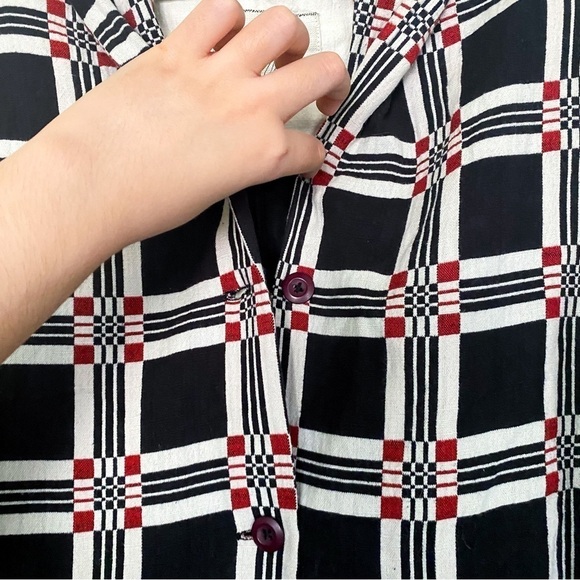 Ace & Jig Coat Storm Overcoat Quilted Single-Breasted Black Geo S NWT - Picture 6 of 13